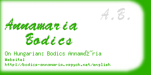 annamaria bodics business card